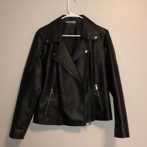 Noisy may faux leather jacket